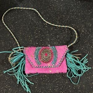 Authentic cowhide clutch from Mexico